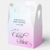 パステルモダンピンククラウドナイン赤ちゃんシャワー フェイバーボックス (オープン)