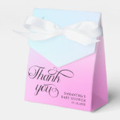 パステルモダンピンククラウドナイン赤ちゃんシャワー フェイバーボックス (正面サイド)