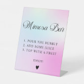 パステルモダンピンククラウドナイン赤ちゃんシャワー 台座サイン (正面)