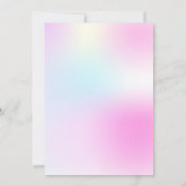 パステルモダンピンククラウドナイン赤ちゃんシャワー 招待状 (裏面)