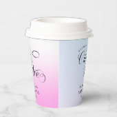 パステルモダンピンククラウドナイン赤ちゃんシャワー 紙コップ (右)