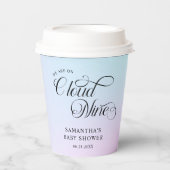 パステルモダンピンククラウドナイン赤ちゃんシャワー 紙コップ (正面)