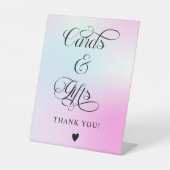 パステルモダンピンククラウド9枚カード&ギフト 台座サイン (正面)