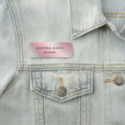 パステルモダンピンクシグラデーションックビジネス 名札 (インサイチュ)