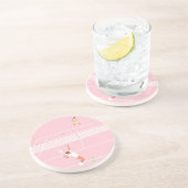 パステルモダンピンクテニスマッチ コースター (側面)