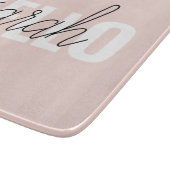 パステルモダンピンクハローとお名前 カッティングボード (角)