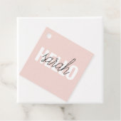 パステルモダンピンクハローとお名前 フェイバータグ (インサイチュ)