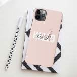 パステルモダンピンクハローとお名前 iPhone 11Pro MAXケース<br><div class="desc">パステルモダンピンクハローとお名前</div>