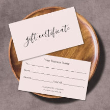 パステルモダンピンクビジネスギフト券