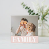 パステルモダンピンクファミリーフォトギフト (スタンド正面)