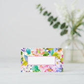 パステルモダンピンクフローラロマン結婚ティーズ プレイスカード (スタンド正面)