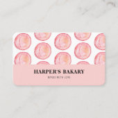 パステルモダンピンクマカロンプロフェッショナルロゴブシ 名刺 (正面)