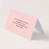 パステルモダンピンクマカロンプロフェッショナルロゴ 名刺 (裏面)