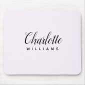 パステルモダンピンクモノグラムマウスパッド マウスパッド (正面)