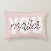 パステルモダンピンクユーマターインスピレーション引用文 アクセントクッション (正面)