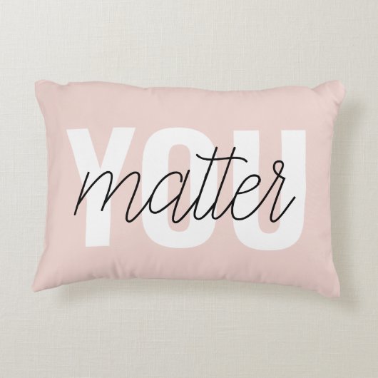 パステルモダンピンクユーマターインスピレーション引用文 アクセントクッション (裏面)