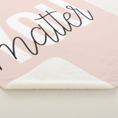 パステルモダンピンクユーマターインスピレーション引用文 シェルパブランケット (3/4)