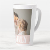 パステルモダンピンクラブ家族写真 カフェラテマグ (右アングル)