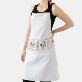 パステルモダンピンク美しいこんにちは エプロン (インサイチュ)