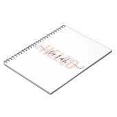 パステルモダンピンク美しいこんにちは ノートブック (左側)