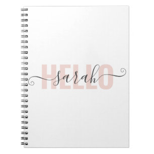 パステルモダンピンク美しいこんにちは ノートブック