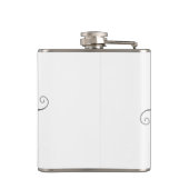 パステルモダンピンク美しいこんにちは フラスク (裏面)