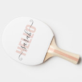 パステルモダンピンク美しいこんにちは 卓球ラケット (横)