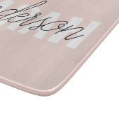 パステルモダンピンク美しいユーパーソナライズされたネーム カッティングボード (角)