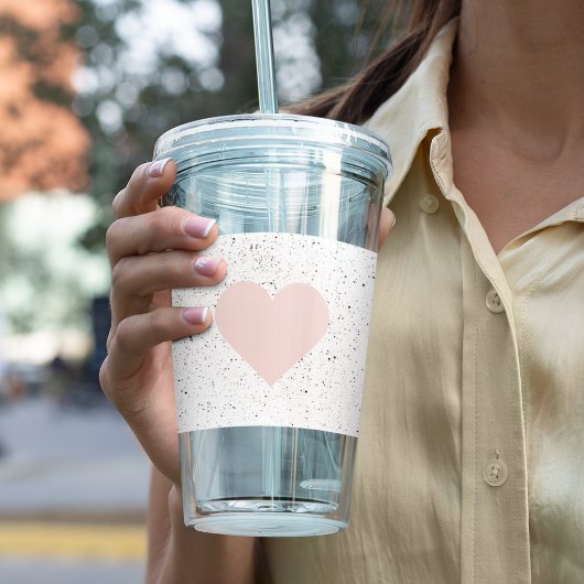 パステルモダンピンク&ハートラブギフト アクリルタンブラー