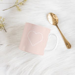 パステルモダンピンク&ミニマルハートラブリーギフト コーヒーマグカップ<br><div class="desc">パステルモダンピンク&ミニマルハートラブリーギフト</div>