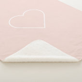 パステルモダンピンク&ミニマルハートラブリーギフト シェルパブランケット (3/4)