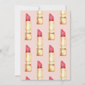 パステルモダンピンク&レッドリップスティックのパタガーリーーン シーズンカード (正面)