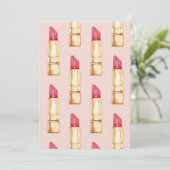 パステルモダンピンク&レッドリップスティックのパタガーリーーン シーズンカード (スタンド正面)