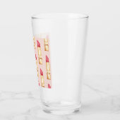 パステルモダンピンク&レッドリップスティックのパタガーリーーン タンブラーグラス (左)