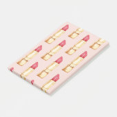 パステルモダンピンク&レッドリップスティックのパタガーリーーン ポストイット (アングル)