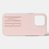 パステルモダンピンク |個人イニシャルガーリーケース – M Case-Mate iPhoneケース (裏面 (横))