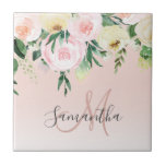 パステルモダンピンク&花の名前 タイル<br><div class="desc">パステルモダンピンク&花の名前</div>