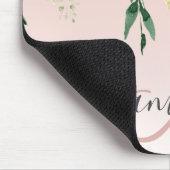 パステルモダンピンク&花の名前 マウスパッド (コーナー)