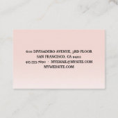 パステルモダンピンク&花の名前 名刺 (裏面)