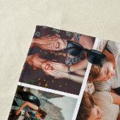 パステルモダンピンクBFF友最高の達の写真コラージュ ビーチタオル (インサイチュ)