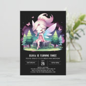 パステルモダンフェアリー誕生日 招待状 (スタンド正面)