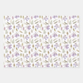 パステルモダンフラワーズガーデンベビーシャワーパーティー ラッピングペーパーシート (正面2)