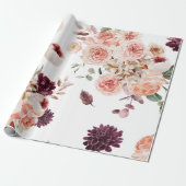 パステルモダンフラワーパターン ラッピングペーパー (アンロールド)