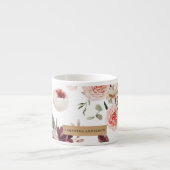 パステルモダンフラワー&クラフトギフトパーソナライズされたギフト エスプレッソカップ (正面)