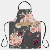 パステルモダンフラワー&クラフトギフトパーソナライズされたギフト エプロン (正面)