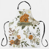 パステルモダンフラワー&クラフトギフトパーソナライズされたギフト エプロン (正面)