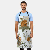 パステルモダンフラワー&クラフトギフトパーソナライズされたギフト エプロン (着用した状態)