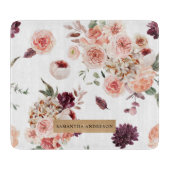 パステルモダンフラワー&クラフトギフトパーソナライズされたギフト カッティングボード (正面)