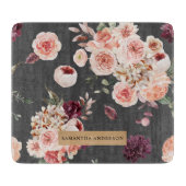 パステルモダンフラワー&クラフトギフトパーソナライズされたギフト カッティングボード (正面)