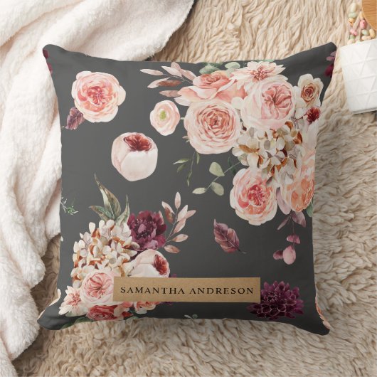 パステルモダンフラワー&クラフトギフトパーソナライズされたギフト クッション (ブランケット)